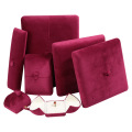 Velvet Doppelöffnungsschmuckschachtel für Ringe Armbänder