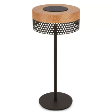 Rechargeable LED Table Lamp 2W Black-Wood Dimmable