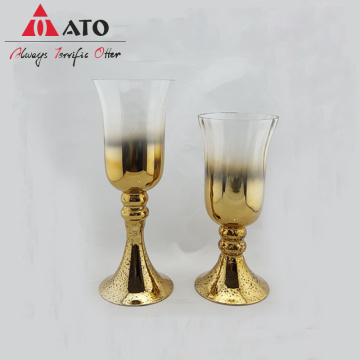 Vaso de vidro de cristal de camaleão de ouro Creative Golden