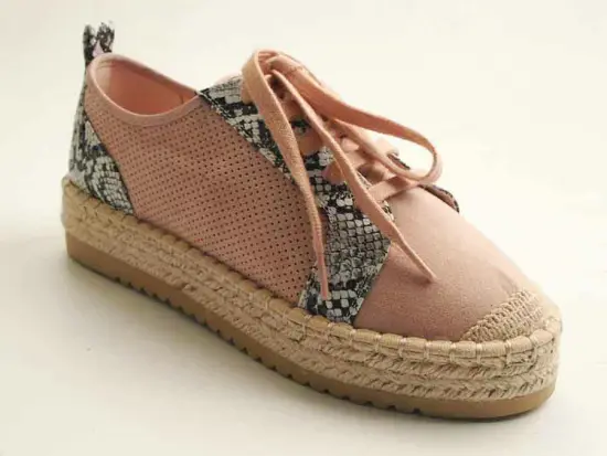 Women's Lace-Up Chunky Platform Espadrille Fashion Sneaker