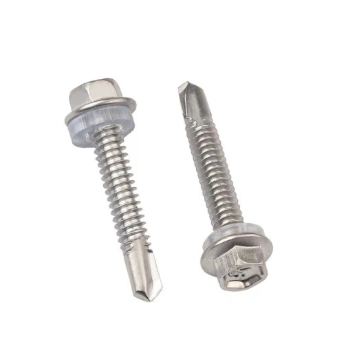 China Outer Hexagon Drilling Tail Screws With Rubber Washer Manufactory