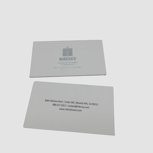Economy Silver Foil Stamping White Business Paper Card