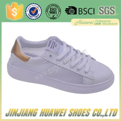 White PU Leather Shoes Customized Casual Shoes