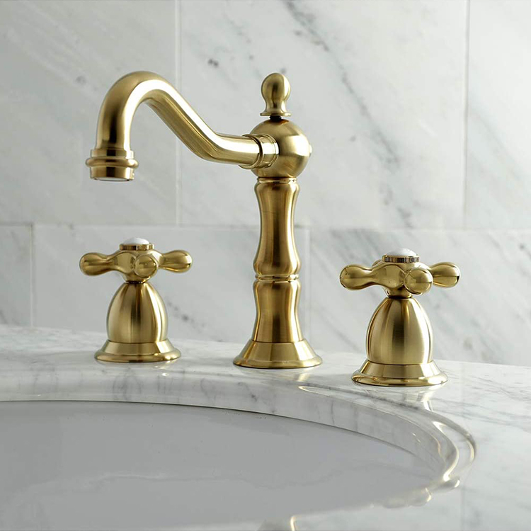 Antique Satin Brass Unique Bathroom Faucet