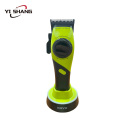 Máquina de cortar cabelo sem fio profissional sem escova verde neon