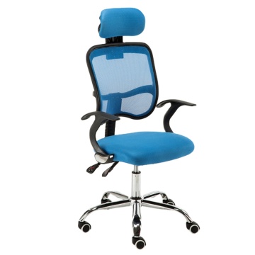 China Factory Adjustable Height Black Blue High Back Office Chair - New Model Home Office Mesh Swivel Chair with Wheels