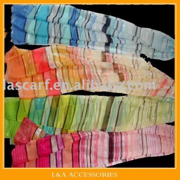 4 color polyester stock scarf