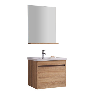 Small Wall Hung Vanity Unit: Ensemble d'armoire de salle de bain en bois massif plus récent le plus récent évier professionnel en bois massif