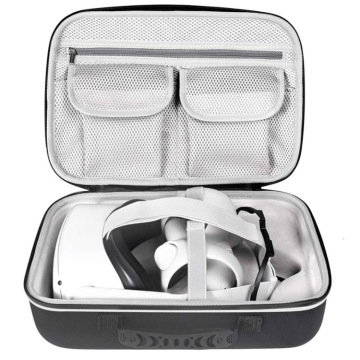 Travel-friendly EVA Storage Bag for Oculus Quest 2 VR Headset: Shockproof Carrying Case for Accessories
