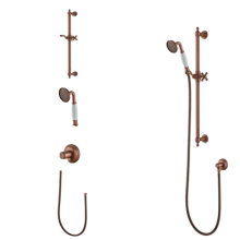 Brushed brass hand shower set