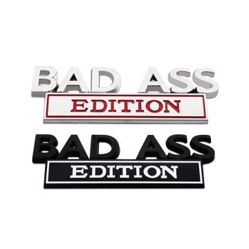 Custom Die Cast Metal Badge Stop Edition Car Emblems for Tags