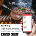 Thermomètre à gril Bluetooth intelligent Thermomètre à viande pour barbecue sans fil