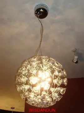 Clear glass modern chandelier lighting