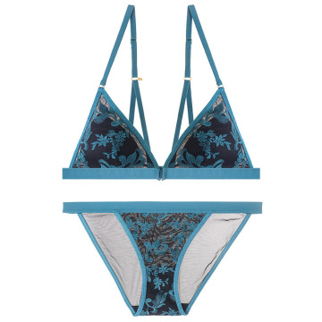 Op voorraad Bralette Biniki-sets met voorsluiting