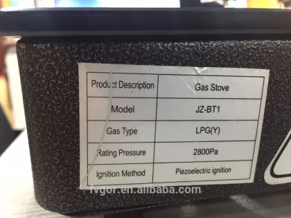 GSI-5 Gas stove Gas cooker Tempered glass