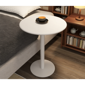 Tulip-Shaped Carbon Steel Outdoor Round Table for Garden