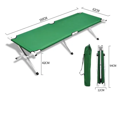 Outdoor Aluminum Folding Bed for Camping and Rest