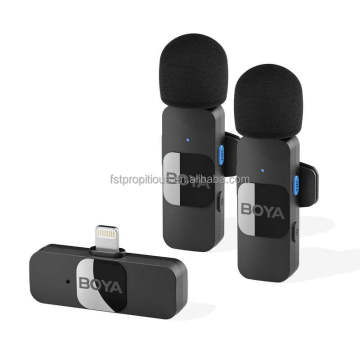 Sistema de micrófono de solapa inalámbrica BY-V10/V20 para grabación en la marcha