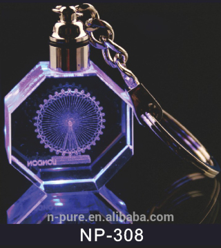 wholesale laser engraving Crystal led keychain
