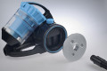 Yeni mavi elektrikli süpürge siklonik çoklu filtre ile