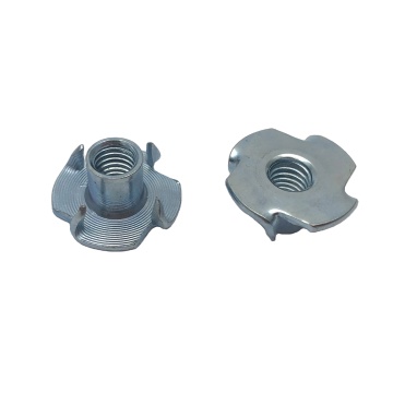 High Quality Carbon Steel Zinc Plated Four Prong Tee Nut T-Nut DIN1624