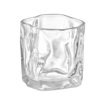 Lead-free Whiskey Wedge Glass - Crystal Twisted Bourbon Glass