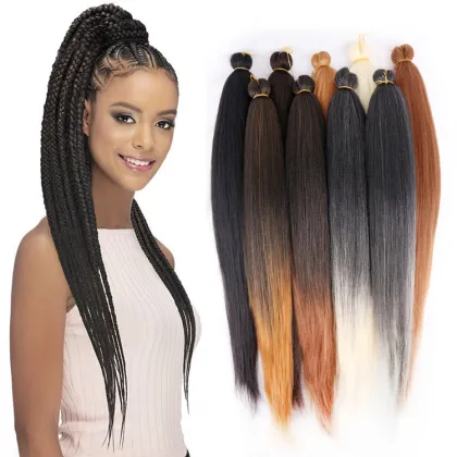 Jullianna Morgan Hair 26" 90g braid professional braiding pre stretched kanekalon ombre pre stretch braiding hair