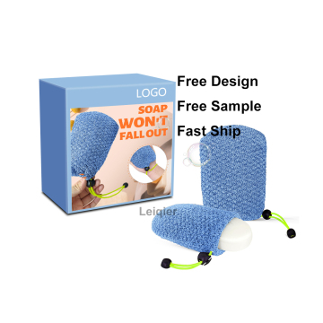Double Thickened Hanging Soap Bag - Loofah Foam Net for Broken Soap Storage
