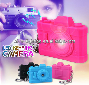 new Camera led keychain with sound with different color