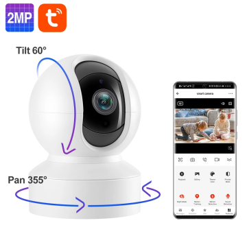 Tuya 1080P WiFi PTZ Camera with Auto Human Tracking and PIR Motion Detection
