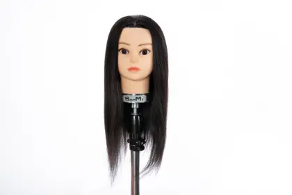 First Beauty Training Mannequin Head Training Dummy Doll Head Black Mannequin Human Hair 100% Human Virgin Hair Remy Hair Female
