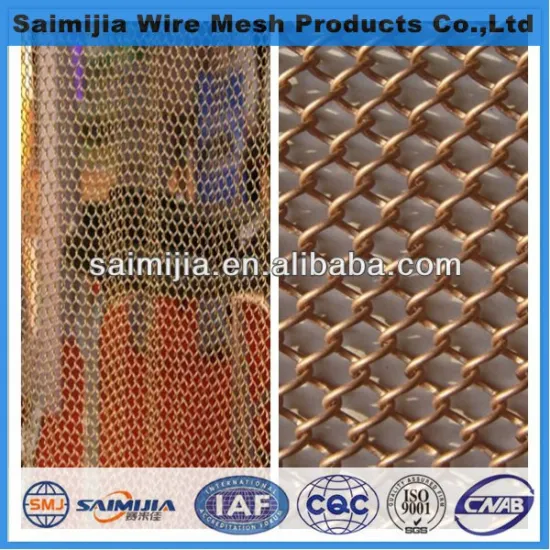metal wire mesh curtain for architectural decoration