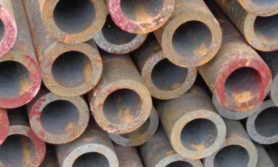 thick-walled metal pipe black faded steel pipe