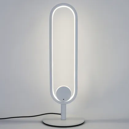 White Oval Girl's Vertical Study Lamp Table Lamp