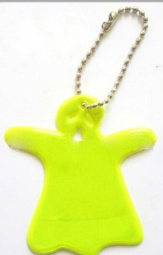 Yellow PVC Reflective Key Chain with En20471