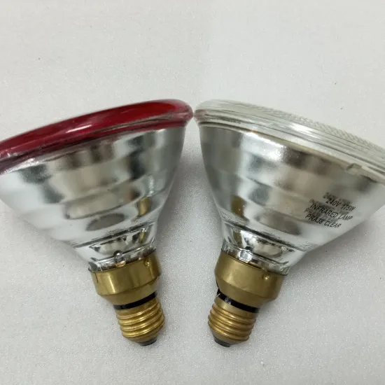 Red Heat Infrared Bulbs PAR38 250W Glass Lamp E27 for Poultry