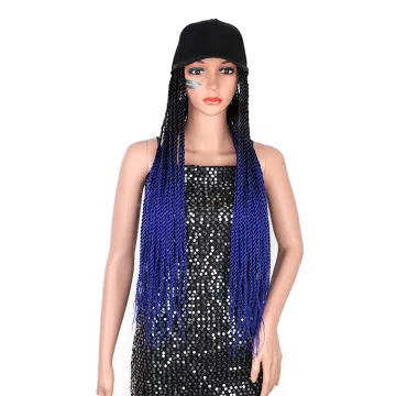 Aisi Hair Heat Resistant Synthetic Baseball Hat With Crochet Twist Braiding Hair Extension For Black Women Synthetic Hair Wigs