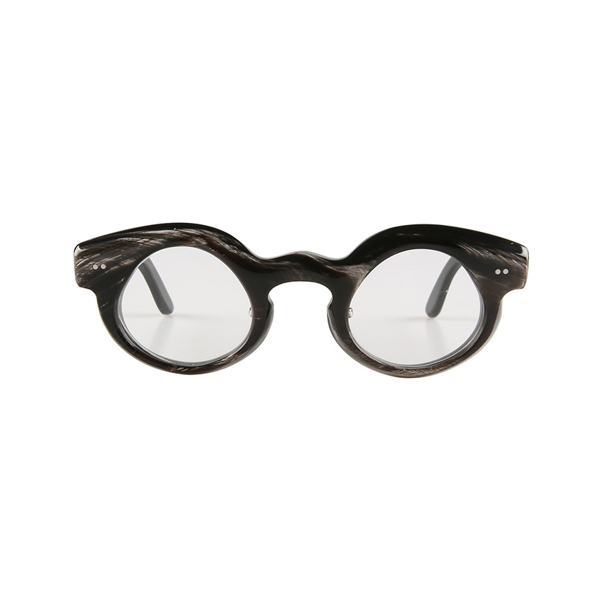 Irregular Round Buffalo Horn Eyeglasses