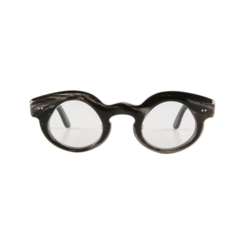 Irregular Round Buffalo Horn Eyeglasses