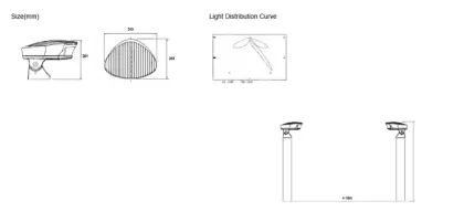 Multifunctional street lights road turning lighting fixtures