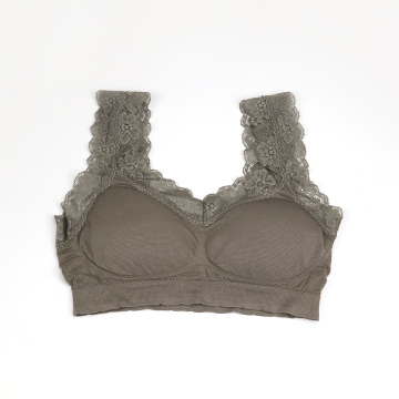 Adjustable Strap Lace Fashion Print Bra