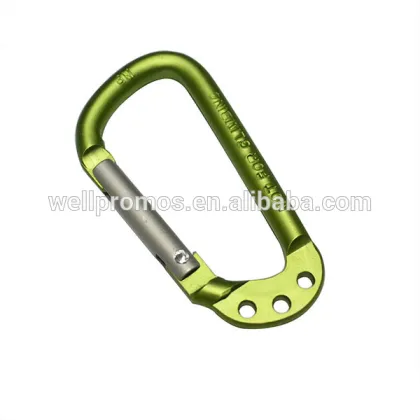 aluminum hiking carabiner hook with three hole