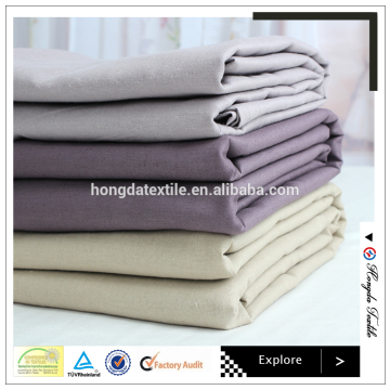 Plain coloured cotton and linen fabric bedding fabric linen