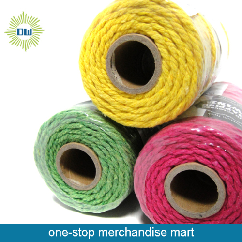 Großhandel mit farbiger dekorative Baumwolle Schnur Seil