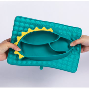 Placa de silicona Pop Fidget de dinosaurio personalizado para niños