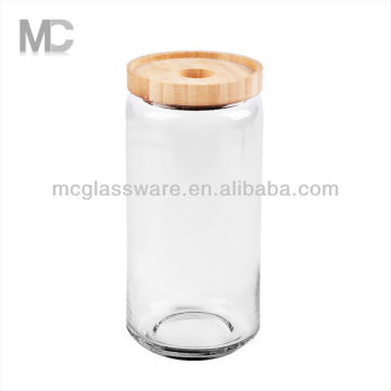 Glass storage jar with glass stopper
