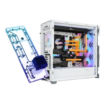 Bykski Acrylic Distro Plate for CORSAIR 5000D Case with DDC Pump Board Reservoir Water Cooling System