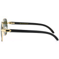 Aviators Black Buffalo Horn Sunglasses