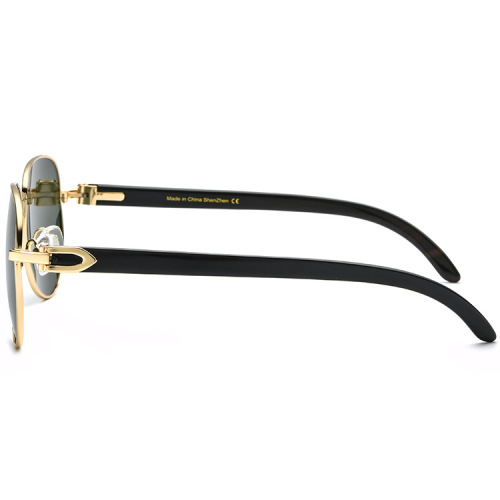 Aviators Black Buffalo Horn Sunglasses
