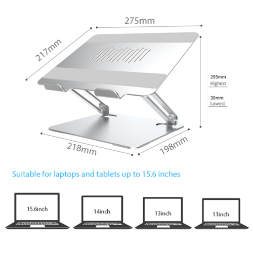 Support pour ordinateur portable en alliage d&#39;aluminium pour ordinateur portable